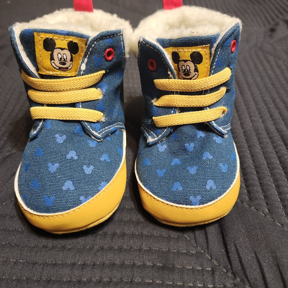 Disney Baby Blue and Yellow Walker Shoes